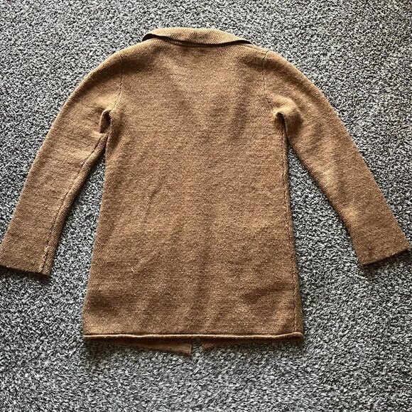 Jcrew Wool Coat Small Trench-style Tan Womens Small Classic Winter Longline Coat - Picture 6 of 8